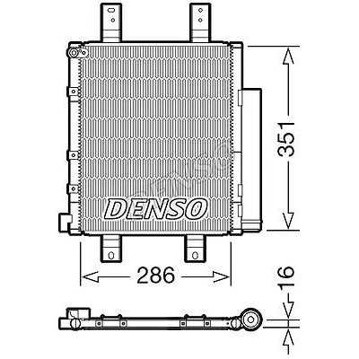 Afbeelding van DENSO DCN35005 Condensor Airco Met droger R 134a