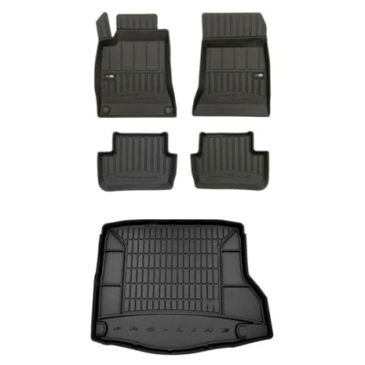 Afbeelding van M MOTOS Rubberen vloermatten en kofferbakmat set voor Mercedes CLA C117 2013 2019 Verbeter je reiscomfort met 3D antislipmat alle weersomstandigheden
