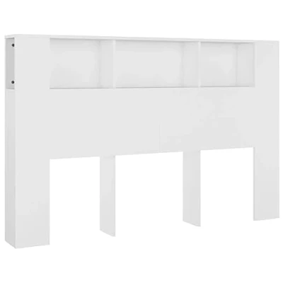 Afbeelding van vidaXL Hoofdbordkast, wit, 160 x 18,5 104,5 cm