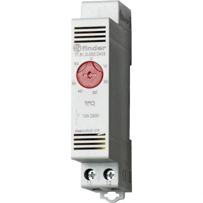 Afbeelding van Finder Thermostaat voor schakelkastverwarming 7T.81.0.000.2403 250 V/AC 1x NC (l x b h) 88.8 17.5 47.8 mm 1 stuk(s)