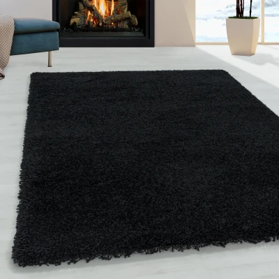 Afbeelding van Monaco Soft Shaggy Hoogpolig Vloerkleed Black 160x230 cm