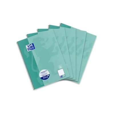 Afbeelding van Oxford, verpakking van 5, A4, geruit, blauw, groen, 80 vellen