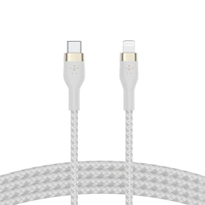 Afbeelding van Belkin Usb c/lightning kabel Boost Charge Pro Flex 1 M Wit (caa011bt1mwh)