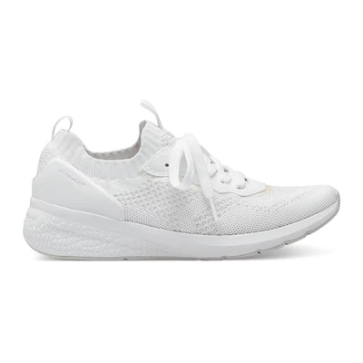 Afbeelding van Tamaris Sneakers laag, Dames, Maat: 38, White Imitatieleer/ textiel