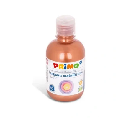 Afbeelding van Primo kant en klare METALLIC plakkaatverf, fles 300 ml met doorstroomdop koper