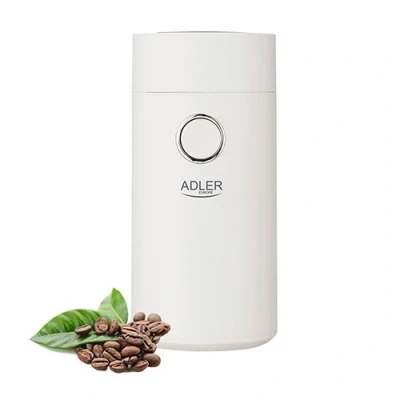 Image de Moulin à Café Électrique Graines et Noix Double Lame Acier Capacité 75g Adler AD4446 WS 150 Blanc