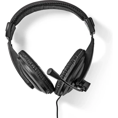Afbeelding van Nedis PC Headset Over Ear Stereo 1x 3.5 mm / 2x Inklapbare Microfoon Zwart