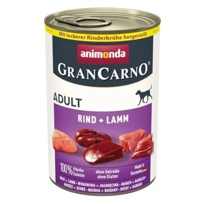 Afbeelding van Animonda Grancarno Adult Rund + Lam 6 x 400 gram ( Hondenvoer )