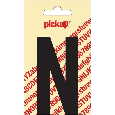 Afbeelding van Plakletter Nobel Sticker zwarte letter N Pickup