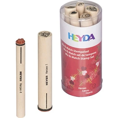 Image de Heyda kit de tampons à motifs mix &amp; match coeurs 204888441