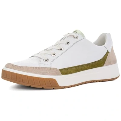 Afbeelding van Ara 1250004 Lage sneakersDames sneakers Kleur: Wit/beige Maat: 41