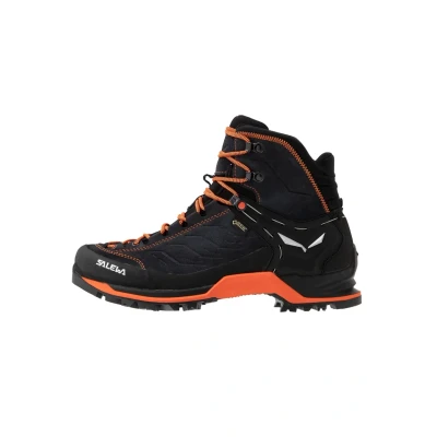 Afbeelding van Salewa MTN Trainer MID GTX Bergschoenen, Heren, Maat: 45, Asphalt/fluo orange Leer en textiel