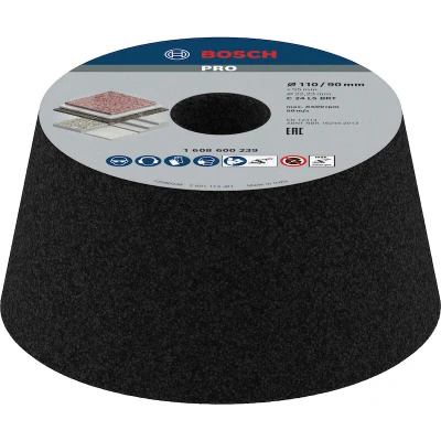 Image de BOSCH 1608600239 bol de ponçage conique pour pierre/béton 90 x 110 55 mm, M24