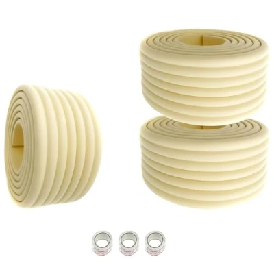 Afbeelding van HIMRY KXD7002 Universele schuimrol, 600 cm x 80 mm, dik, schokbestendig, veiligheid voor baby&#039;s, kinderen, veiligheid, alle doeleinden, babyveiligheid. 3 2 m, ivoor,
