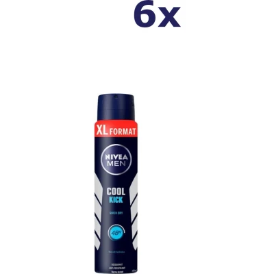 Afbeelding van 6x Nivea Deospray Men Cool Kick 250 ml