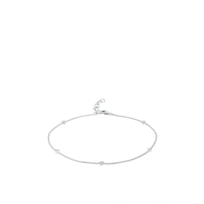 Afbeelding van Elli Basic Crystal Enkelbandjes silvercoloured, Dames, Maat: 25, Silver coloured
