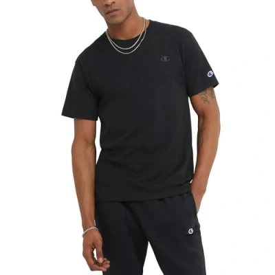 Afbeelding van Champion T Klassiek jersey shirt, herenoverhemd, zwart.