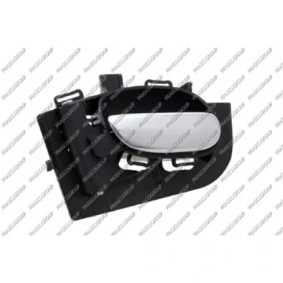 Afbeelding van PRASCO PG0098602 Deurgrepen Binnen, Links achter, voor Zwart, Zilver PEUGEOT: 206 Hatchback