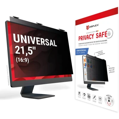 Afbeelding van Displex Privacy Safe, Desktop monitor Blickschutzfilter (21.50&quot;, 16 : 9), Beschermfolie voor de