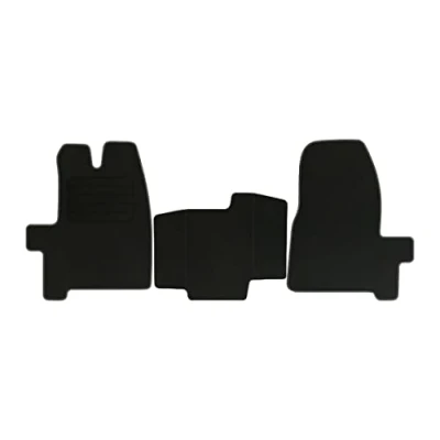 Afbeelding van Set van 3 fluwelen vloermatten voor Ford Transit Custom vanaf 2012 met hielbeschermers