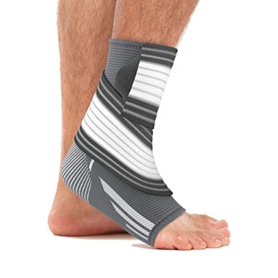 Afbeelding van bonmedico Verstelbare Piedo enkelbrace, enkelbrace voor mannen/vrouwen, grijs, één maat, grijs.