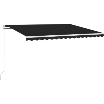 Afbeelding van VidaXL Luifel handmatig uittrekbaar met LED 400x300 cm antracietkleur