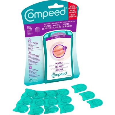 Afbeelding van COMPEED® Patch tegen Koortsblaasjes Discreet en Helend (15st). Voor een snellere genezing om korstvorming te voorkomen. Prijs is inclusief verzendkosten.