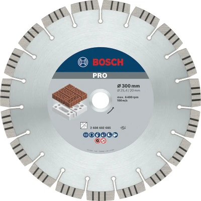 Image de BOSCH 2608602685 Disque de coupe diamanté Best for Abrasive 300 x 20/25,40 2,8 15 mm