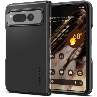 Afbeelding van Spigen Thin Fit Hoesje voor de Google Pixel Fold Back Cover Zwart