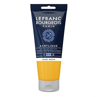 Afbeelding van Lefranc Bourgeois fijne acrylverf, Tube 80 ml, Indiaas geel