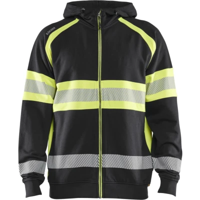 Afbeelding van Blaklader 3552 1158 High Vis Hooded sweatshirt Zwart/High Geel