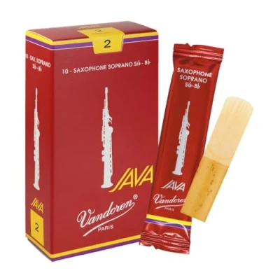 Afbeelding van Vandoren Sopraan Saxofoon Java Red Rieten 10 Stuks Verpakking Dikte 2.0