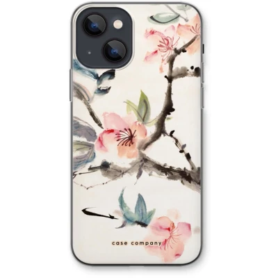 Afbeelding van Case Company® hoesje geschikt voor iPhone 13 mini Japanse bloemen Soft Cover Telefoonhoesje Bescherming aan alle Kanten en Schermrand