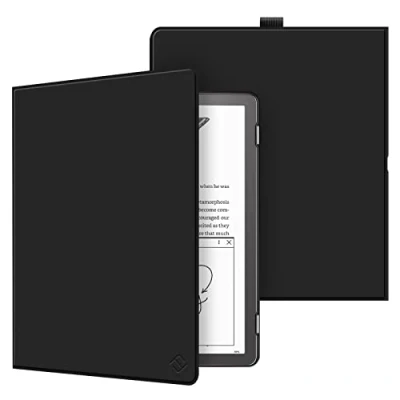 Afbeelding van FINTIE Slanke hoes voor Kindle Scribe 10,2 inch (versie 2022) Lichtgewicht premium PU lederen portemonnee met automatische slaap/waakfunctie en penhouder (zwart)