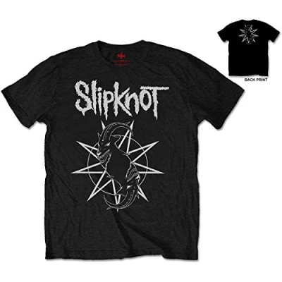 Afbeelding van Slipknot Goat Star Logo Heren T shirt 2XL Zwart
