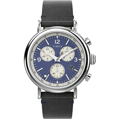 Afbeelding van Timex Standard Chrono TW2V71100 Horloge Leer Zwart Ø 40 mm
