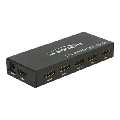 Image de Delock HDMI UHD Switch 5 x in &gt; 1 out 4K Commutateur vidéo/audio de bureau