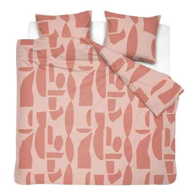 Afbeelding van Cinderella Barista Dekbedovertrek Katoen 200x200/220 cm + 2 kussenslopen 60x70 Roze