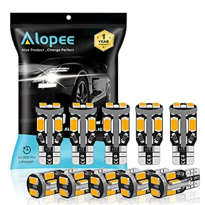 Afbeelding van 10 Pack T10 194 168 W5W 2825 Amber/Geel 550Lums Canbus Foutloos 12 V LED Licht, 10SMD 5730 Auto Vervanging Lamp Voor Kaart Dome Courtesy Kentekenplaat Zijlicht