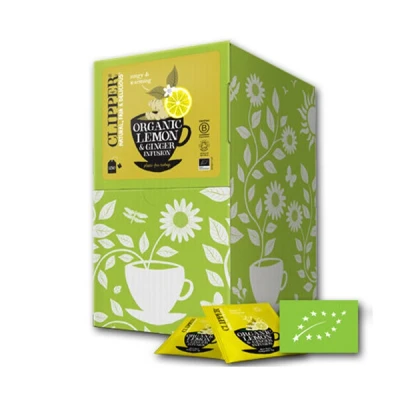 Image de Clipper Bio Infusion Lemon &amp; Ginger thé (250 pièces)