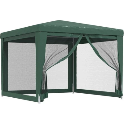 Afbeelding van Partytent met 4 mesh zijwanden 3x3 m HDPE groen