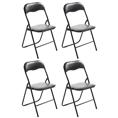 Afbeelding van CLP Felix Set van 4 klapstoelen zwart/zwart