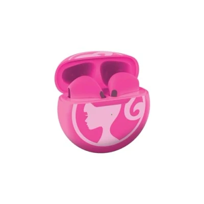 Afbeelding van Lexibook, Barbie, draadloze stereo hoofdtelefoon, hoogwaardig geluid, geïntegreerde microfoon, touch bediening, oplaadbox, geluid beperkt tot 85 dB, roze, HPBT05BB