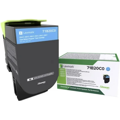 Afbeelding van Lexmark 71B20C0 Toner Cyaan