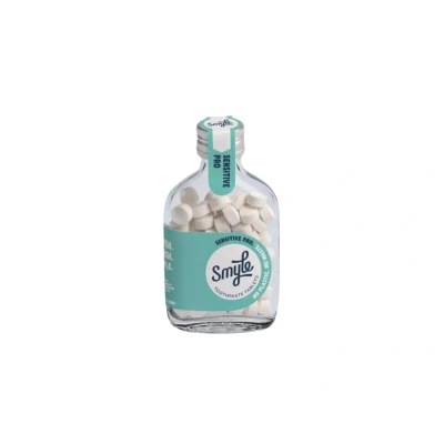 Afbeelding van Smyle Tandpasta Tabs Sensitive Pro Refill 65st. Met Fluoride zakje 65 st.
