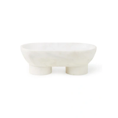 Afbeelding van Ferm LIVING Alza Schaal Van Marmer 25 Cm Wit
