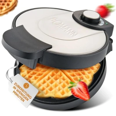 Afbeelding van Bomann WA 1365 CB Wafelijzer Hartvormig 1000 Watt