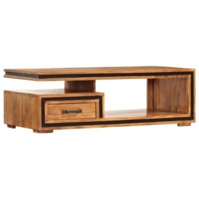 Afbeelding van Salontafel 100x45x33 cm massief acaciahout