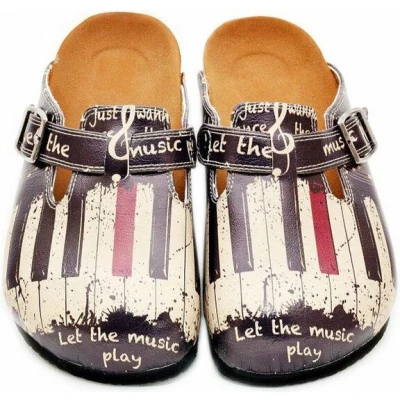 Afbeelding van GOBY Piano Clogs Slippers Hoge kwaliteit Handmade Maat 35