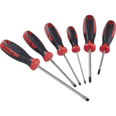 Afbeelding van TOOLCRAFT Schroevendraaierset Werkplaats 6 delig Plat, Kruiskop Phillips